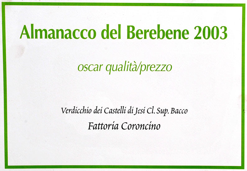 Almanacco del bere bene 2003 - Il Bacco Oscar qualità / prezzo