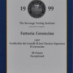 coroncino 1997 - Eccellenza dal Beverage testing institute (1999)